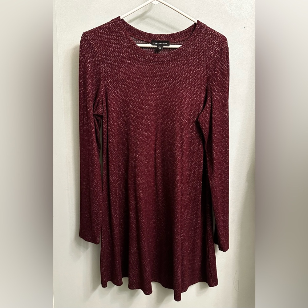 Maroon sweater dress. Like new.